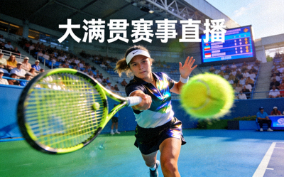 网球大满贯赛事直播，选手挥拍击球