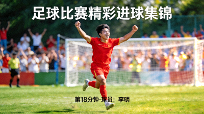足球比赛精彩进球集锦视频缩略图，球员庆祝瞬间